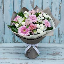 Букет цветов из:  Герберы, Альстромерии и Хризантемы в Чупе