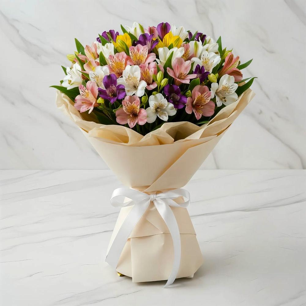 Букет цветов из: Альстромерии в Чупе