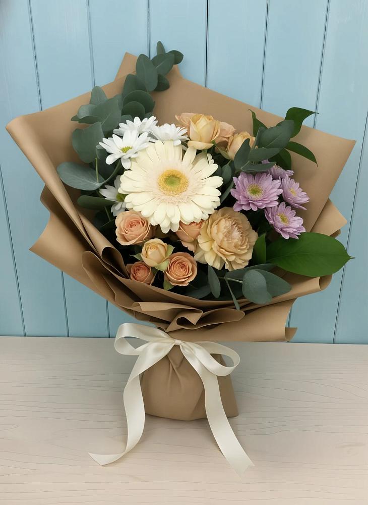 Букет цветов из: Герберы и Хризантемы в Чупе