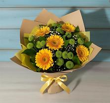 Букет цветов из:  Герберы и Хризантемы в Чупе