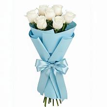 Букет 7 белых роз Проуд в Чупе