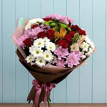 Букет цветов из:  Розы, Хризантемы и Альстромерии в Чупе