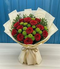 Букет цветов из:  Розы и Хризантемы в Чупе