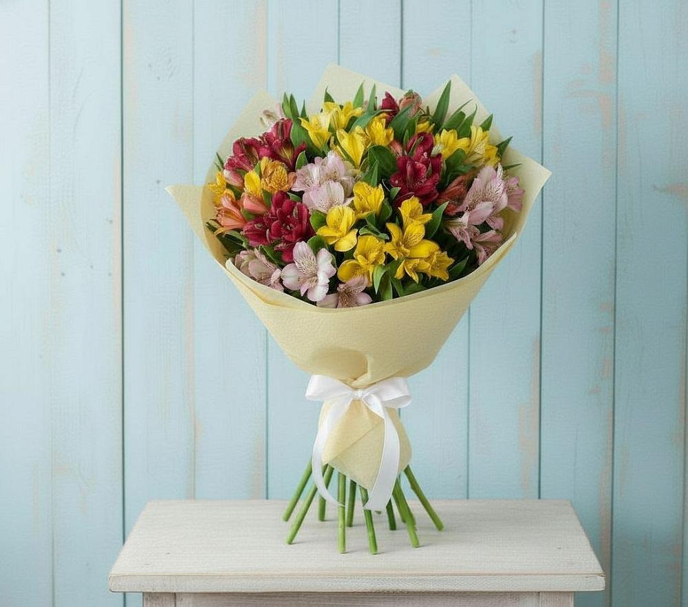 Букет цветов из: Альстромерии в Чупе