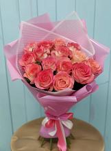 Букет 15 Розовых роз Равель в Чупе