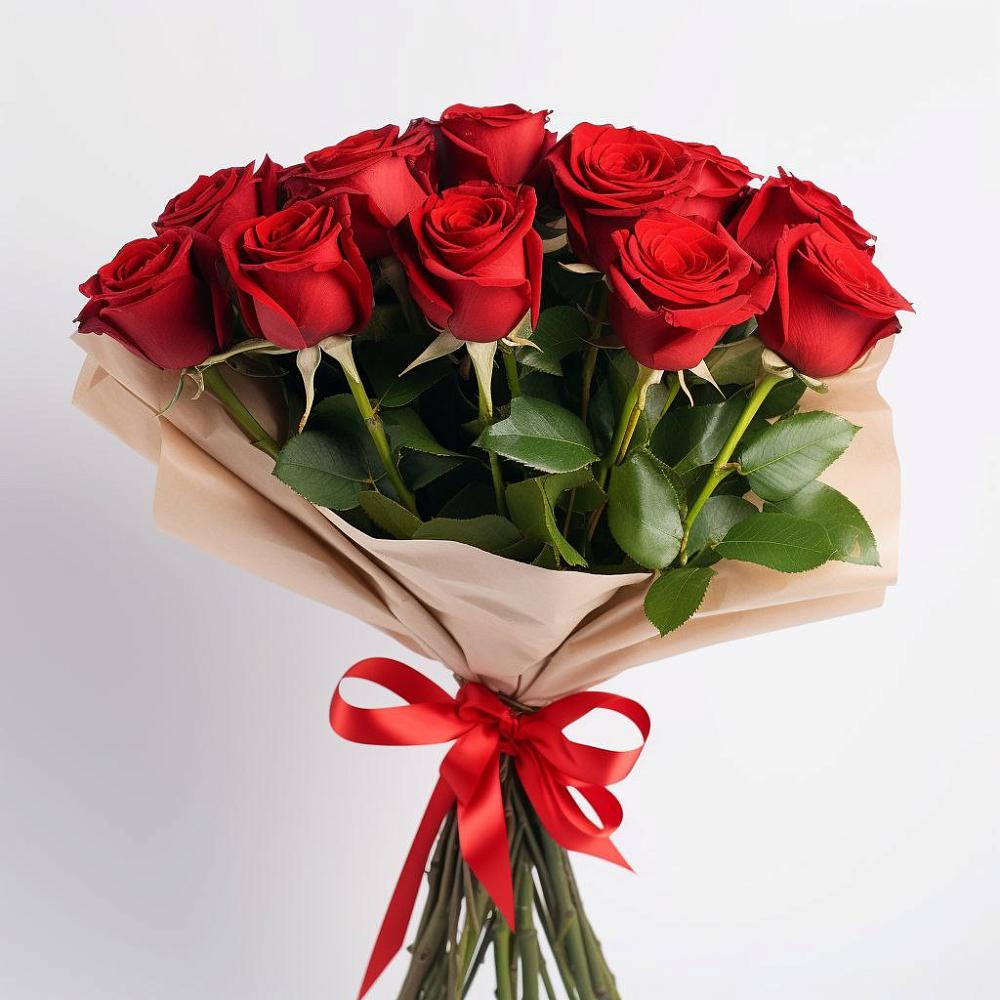 Букет 11 Красных роз Эдлесс Лав в Чупе